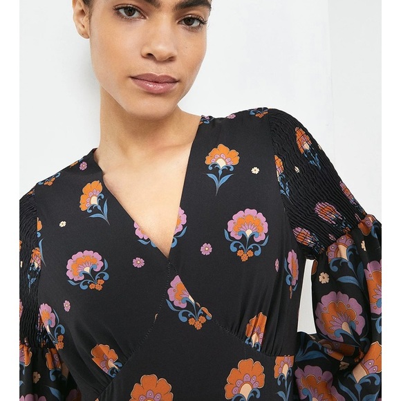 Warehouse Midi print dress size 12 new - Picture 3 of 4